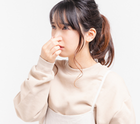 鼻がにおう